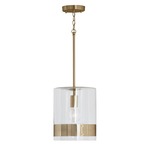 Signature 335911 Mini Pendant - Polished Brass / Clear