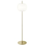 Kushi XL Floor Lamp - Brass / Opal