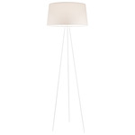 Tripod Floor Lamp - Gray / Ecru