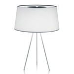 Tripod Table Lamp - White / White