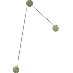Azou Plug-in Wall Sconce - Matte Black / Green Onyx