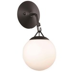Orion Wall Sconce - Flat Black / White Frosted