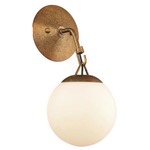 Orion Wall Sconce - Patina Aged Brass / White Frosted