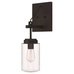 Crosspoint Outdoor Wall Sconce - Espresso  / Clear