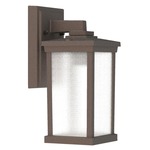 Composite Square Outdoor Wall Sconce - Bronze / Frosted