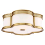 Quatrefoil Ceiling Light Fixture  - Liberty Gold / Etched White