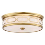 Patterned Ceiling Light Fixture - Liberty Gold / Etched White