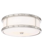Studded Ceiling Light Fixture - Brushed Nickel / Etched Opal