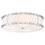 Studded Ceiling Light Fixture - Chrome / Etched Opal