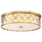 Lattice Ceiling Light - Liberty Gold / Etched White