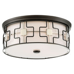 Retro Ceiling Light Fixture - Dark Grey / Frosted