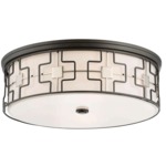 Retro Ceiling Light Fixture - Dark Grey / Frosted