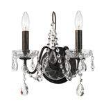 Butler Wall Sconce - English Bronze / Hand-Cut Crystal
