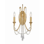 Arcadia Wall Sconce - Antique Silver / Hand-Cut Crystal