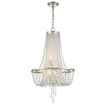 Arcadia Foyer Chandelier - Antique Silver / Hand-Cut Crystal