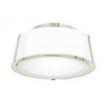 Fulton Ceiling Light Fixture - Polished Nickel / White Silk
