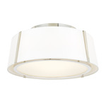 Fulton Ceiling Light Fixture - Polished Nickel / White Silk