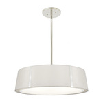 Fulton Chandelier - Polished Nickel / White Silk