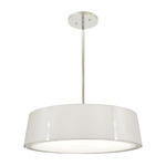 Fulton Chandelier - Polished Nickel / White Silk