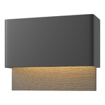 Stratum Outdoor Wall Sconce - Coastal Black / Coastal Natural Iron
