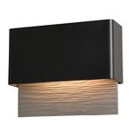 Stratum Outdoor Wall Sconce - Coastal Black / Coastal Burnished Steel