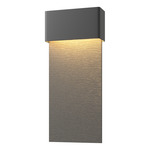 Stratum Tall Outdoor Wall Sconce - Coastal Black / Coastal Natural Iron