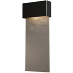 Stratum Tall Outdoor Wall Sconce - Coastal Black / Coastal Dark Smoke