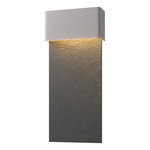 Stratum Tall Outdoor Wall Sconce - Coastal Burnished Steel / Coastal Black