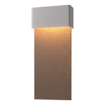 Stratum Tall Outdoor Wall Sconce - Coastal Burnished Steel / Coastal Bronze