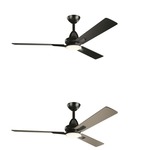 Kosmus Ceiling Fan with Light - Satin Black / Black / Silver