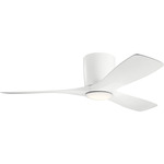 Volos Ceiling Fan with Light - Matte White / Matte White