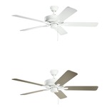 Basics Pro Ceiling Fan - Matte White / Matte White / Silver