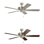 Basics Pro Ceiling Fan - Brushed Nickel / Silver / Walnut