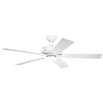 Basics Pro Designer Ceiling Fan with Light - White / White