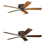 Basics Pro Legacy Hugger Ceiling Fan - Satin Natural Bronze / Cherry / Walnut