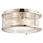 Ashland Bay Ceiling Light Fixture - Polished Nickel / Clear Seeded