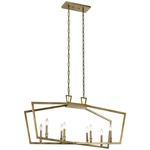 Abbotswell Linear Chandelier - Natural Brass