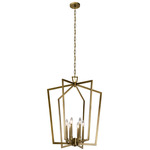 Abbotswell Chandelier - Natural Brass