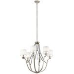 Thisbe Chandelier - Classic Pewter / White Linen
