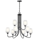 Valserrano Chandelier - Black / Satin Etched