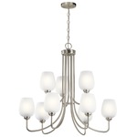 Valserrano Chandelier - Brushed Nickel / Satin Etched