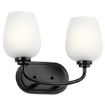 Valserrano Bathroom Vanity Light - Black / Satin Etched