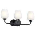 Valserrano Bathroom Vanity Light - Black / Satin Etched