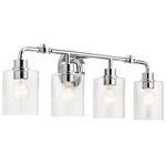 Gunnison Bathroom Vanity Light - Chrome / Clear