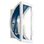 Narelle Outdoor Wall Sconce - Floor Model - White / Blue / Clear