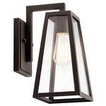 Delison Outdoor Wall Sconce - Rubbed Bronze / Clear