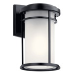 Toman Outdoor LED Wall Sconce - Black / Satin Etched