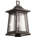 Taden Post Light - Rubbed Bronze / Clear Seeded