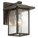 Capanna Outdoor Wall Sconce - Olde Bronze / Clear Waterfall