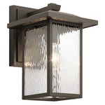 Capanna Outdoor Wall Sconce - Olde Bronze / Clear Waterfall